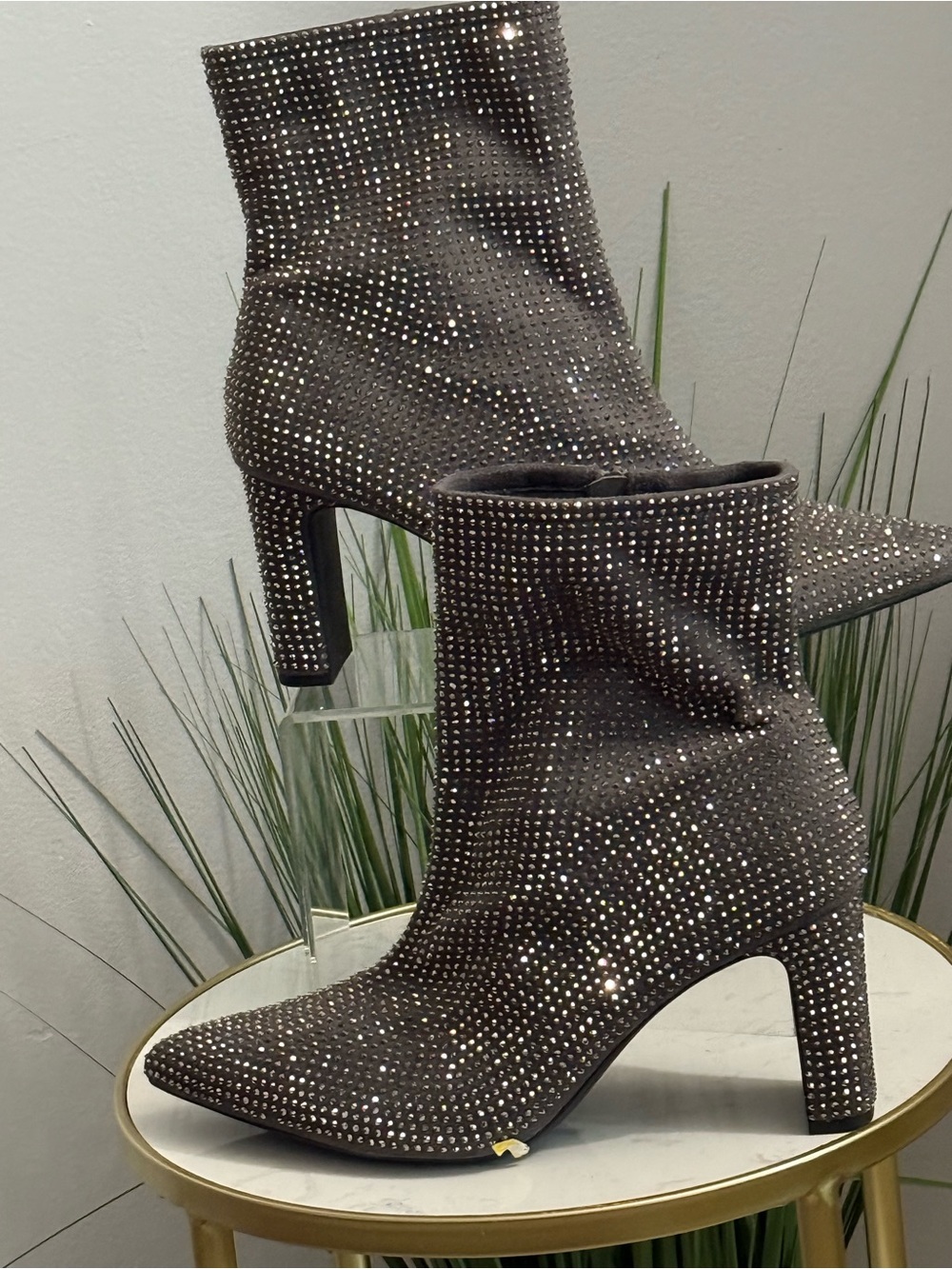 Rhinestone Ankle Boots
